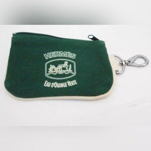 Hermes 5 inch canvas pouch